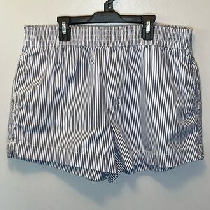 Free Assembly Organic Cotton Seersucker Pull On Shorts- Women's Size Large